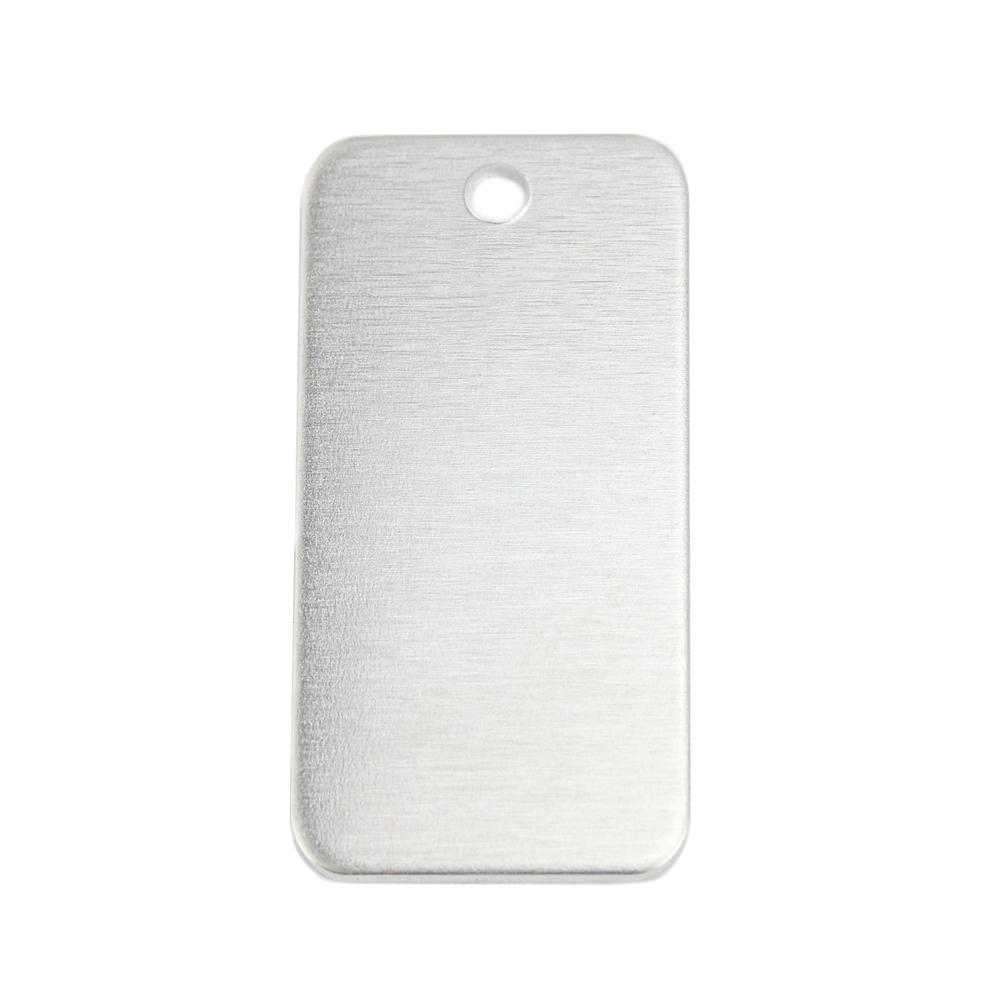 Metal Stamping Blanks Aluminum Rectangle 51mm (2") x 25mm (1") with Hole, 14 Gauge, Pack of 5